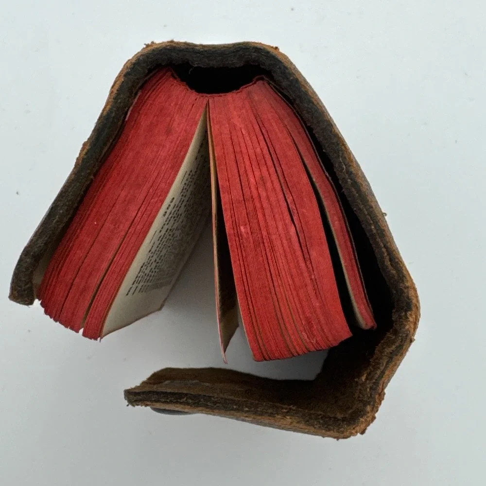 Antique The Little Webster 18000 Word Dictionary Miniature Leather Bound